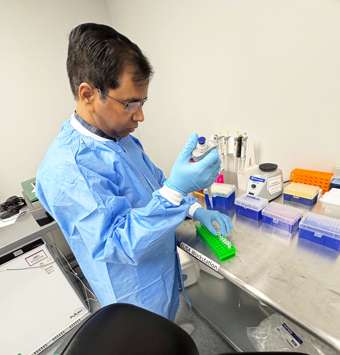 in lab